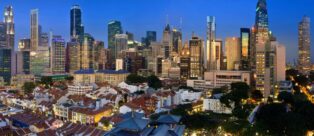 Lo skyline di Singapore