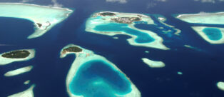 Vista panoramica delle Isole Maldive
