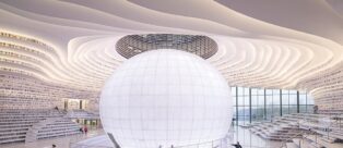 Tianjin Binhai Library: immersi tra le pareti di un “occhio” gigante