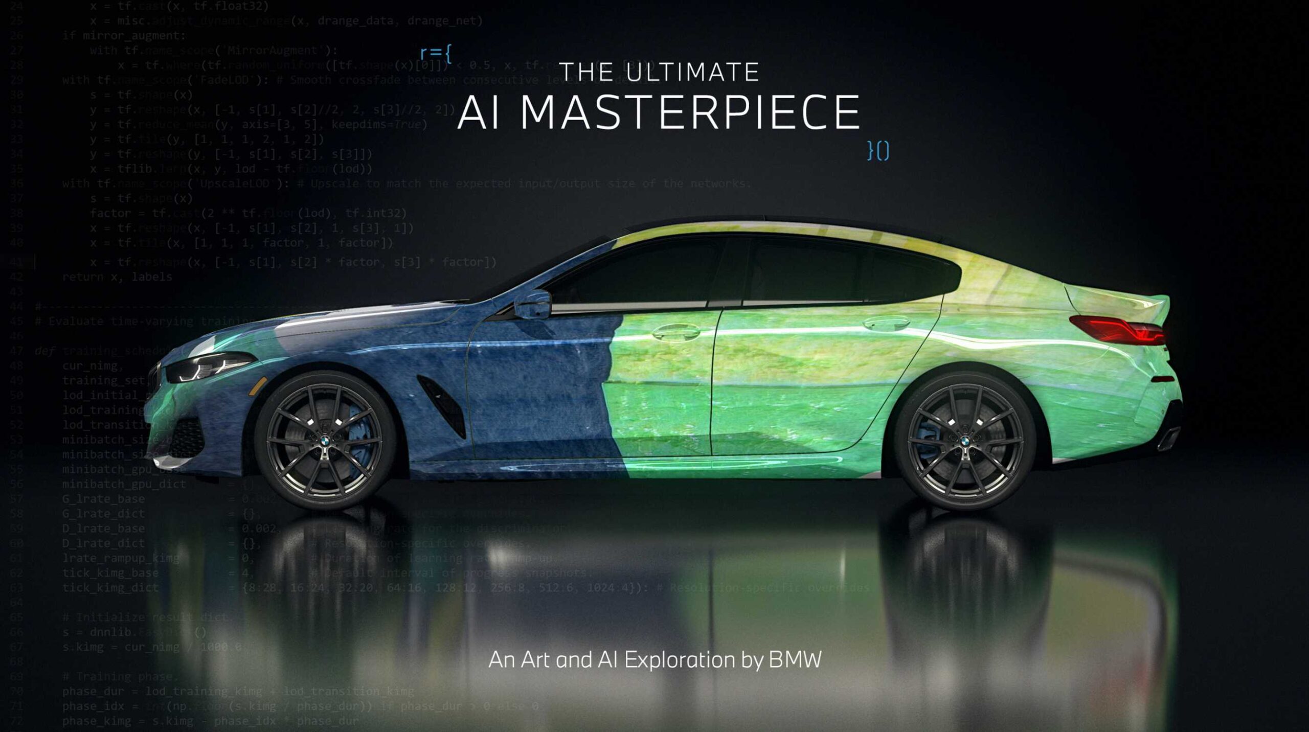 BMW The Ultimate AI Masterpiec: Arte e AI si incontrano, la Serie 8 Gran Coupé si trasforma in una tela!