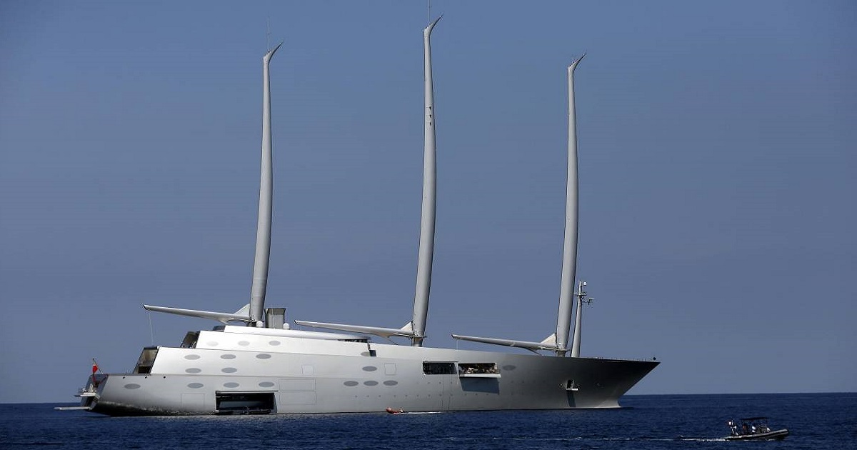 Superyacht A Lo yacht più grande al mondo è "congelato" nel golfo di Trieste