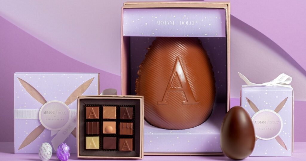 Uova di Pasqua 2023: Armani Dolci tra stile ed eleganza